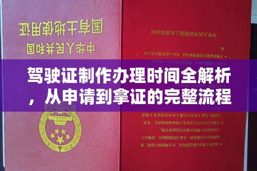 郸城驾驶证制作办理时间全解析，从申请到拿证的完整流程