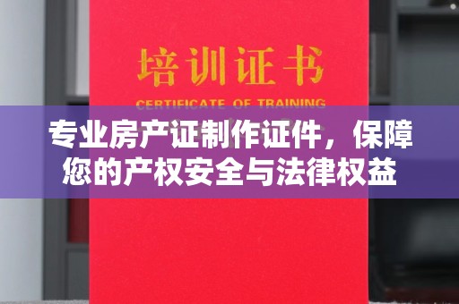 郸城专业房产证制作证件，保障您的产权安全与法律权益