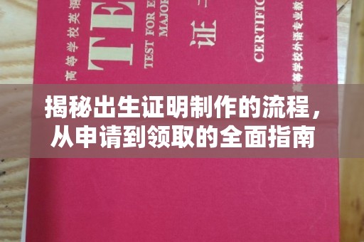 郸城揭秘出生证明制作的流程，从申请到领取的全面指南